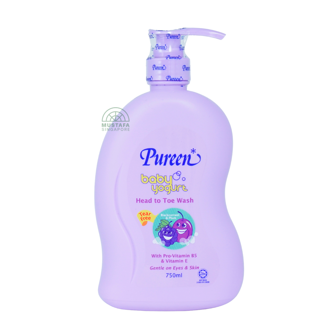 Pureen Baby Yoghurt Head to Toe Wash Blackcurrant & Plums 750ml
