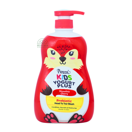 Pureen Kids Yogurt Plus Antibacterial Smoothie Cherry Prebiotic Head to Toe Wash 700ml