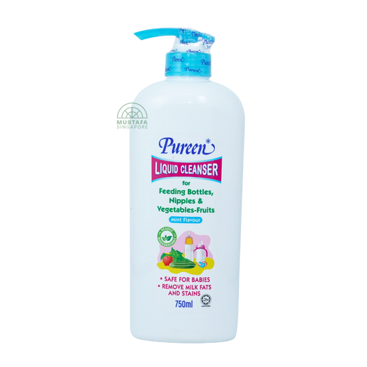 Pureen Liquid Cleanser for Feeding Bottles, Nipples & Vegetables-Fruits Mint Flavour 750ml